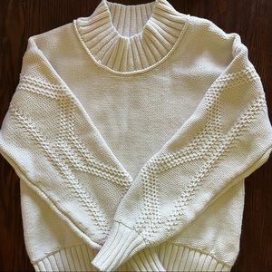 Everlane Texture Cotton Cable Sweater, XS